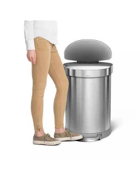 Poubelle Cuisine 60L demi-lune à pédale - Simplehuman
