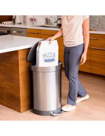 Poubelle Cuisine 60L demi-lune à pédale - Simplehuman 2