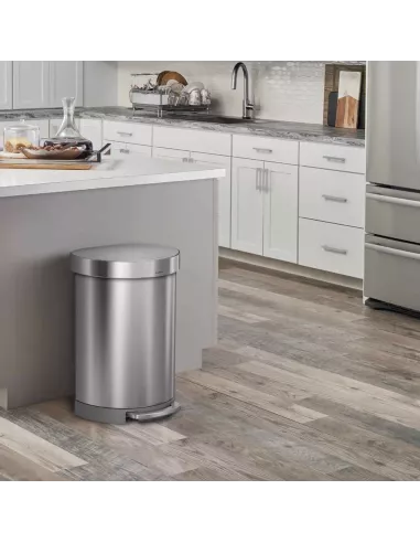 Poubelle Cuisine 60L demi-lune à pédale - Simplehuman