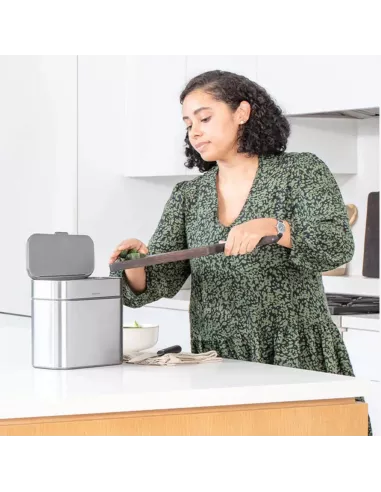 Poubelle Compost Cuisine - 4L - Acier Inoxydable Brossé