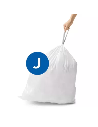 Sac poubelle code J - 30-35L - Lot de 20 - Blanc