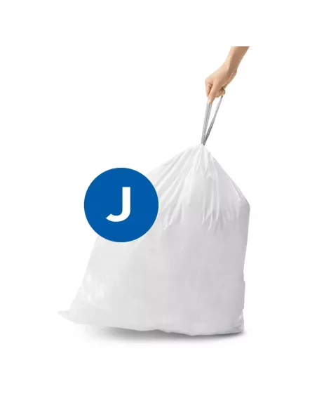 Sac poubelle code J - 30-35L - Lot de 20 - Blanc
