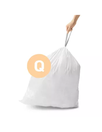 Sac poubelle code Q - 50-65L - Lot de 20 - Blanc