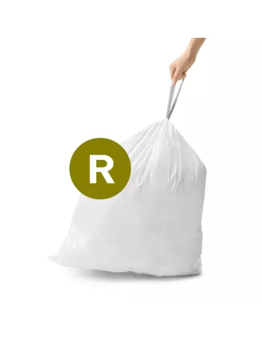 Sac poubelle code Q - 50-65L - Lot de 20 - Blanc