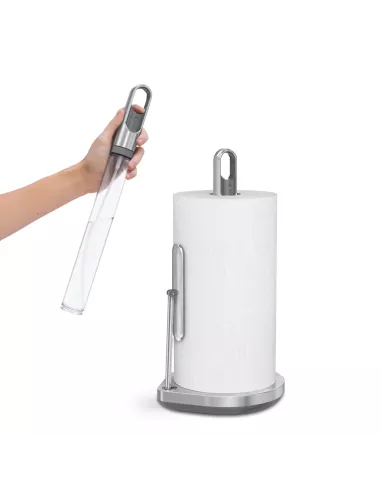 Porte essuie-tout avec spray intégré - Inox brossé