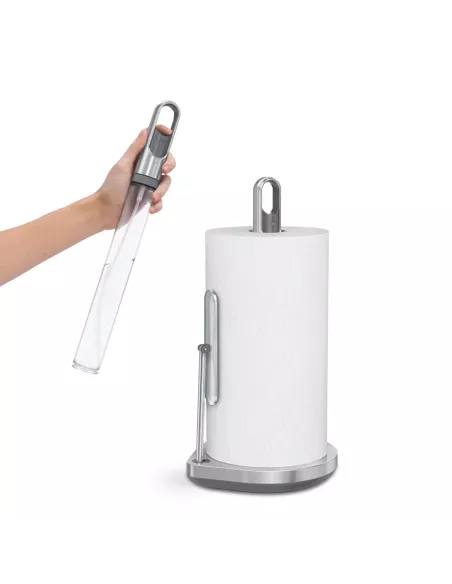 Porte essuie-tout avec spray intégré - Inox brossé