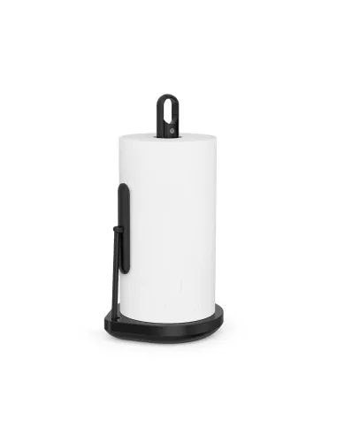 Porte essuie-tout avec spray intégré - Acier noir mat