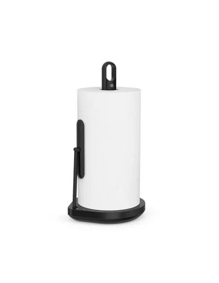 Porte essuie-tout avec spray intégré - Acier noir mat
