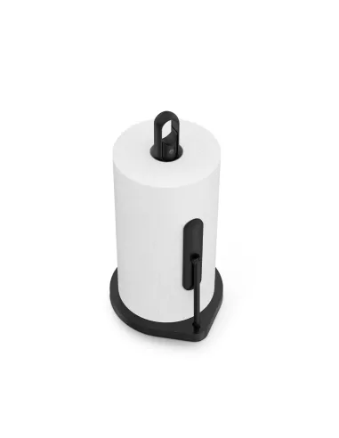 Porte essuie-tout avec spray intégré - Acier noir mat