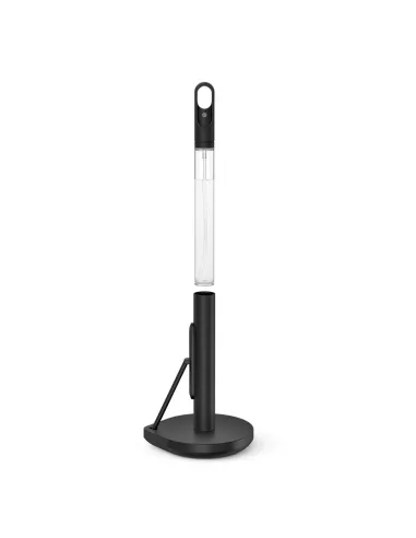 Porte essuie-tout avec spray intégré - Acier noir mat