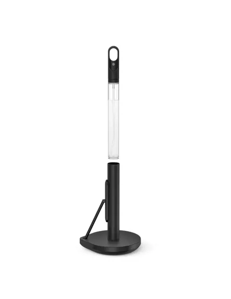 Porte essuie-tout avec spray intégré - Acier noir mat