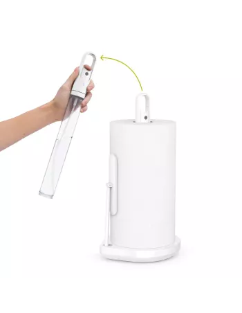 Porte essuie-tout avec spray intégré - Acier blanc