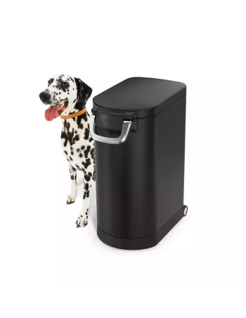 Contenant à nourriture pour animaux - Grand format - Acier noir