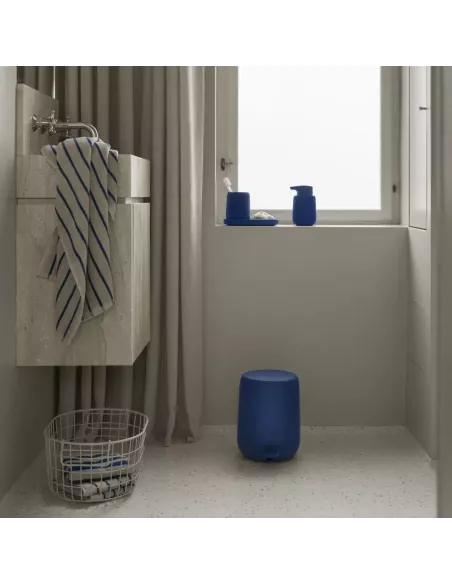 Distributeur de savon manuel 250 ml - SONO - Bleu Mazarine