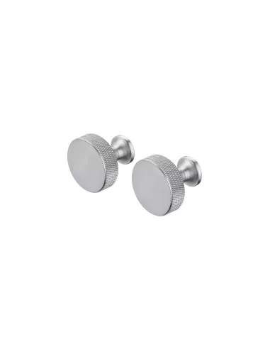 Lot de 2 Crochets muraux ronds ROF - Inox mat