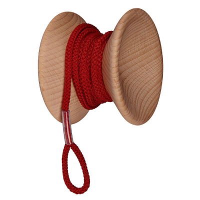 Patère Bois Vintage Yo-Yo Wood Rouge