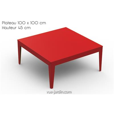 Table Basse Design Carrée Zef 100cm - Acier ou Aluminium