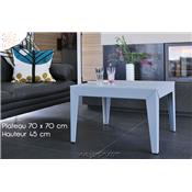 Table Basse Design Carrée Zef 130cm - Acier ou Aluminium