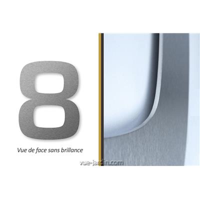 Numéro de Maison Inox Autocollant 8 - 8cm