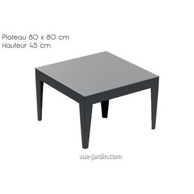 Table Basse Design Carrée Zef 80cm - Acier ou Aluminium