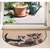 Tapis d'Entre Intrieur demi lune Chat Serafino 60 x 85