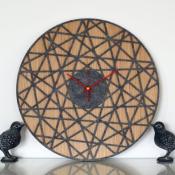 Horloge Murale Bois Polygon Gris