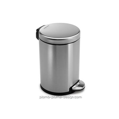 Poubelle ronde 3L inox anti-traces