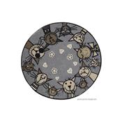 Tapis d'Entrée Design Rond Circle Cat 85cm