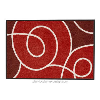 Tapis Entrée Absorbant Swoop Rouge 50x75