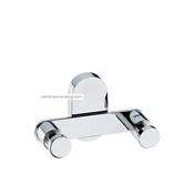 Patère Salle de Bain Double Inox Brillant Lucido