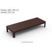 Table Basse Design Zef 180x65cm - Acier ou Aluminium