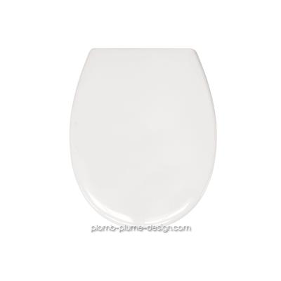 Abattant WC Blanc Universel Frein de Chute Clipsable