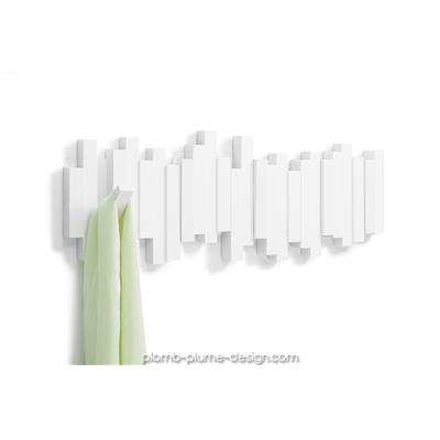 Porte Manteaux Mural Sticks 5 Blanc