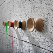 Patère Bois Vintage Yo-Yo Wood Rouge