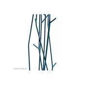 Porte Manteau Mural Design Arbre Latvawall Bleu Océan