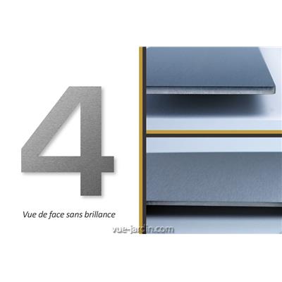 Numéro de Maison Inox Autocollant 4 - 8cm