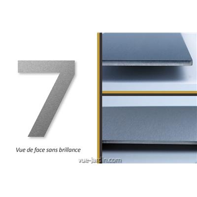 Numéro de Maison Inox Autocollant 7 - 8cm