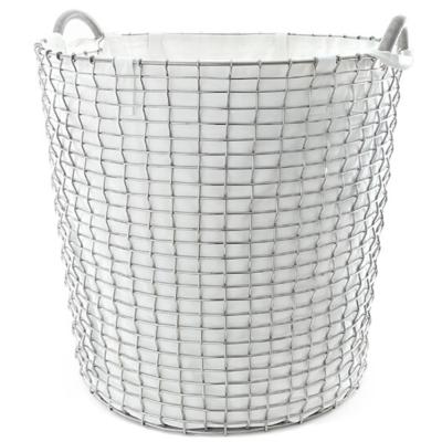 Panier à Linge Classic 65 Blanc Acier Galvanisé